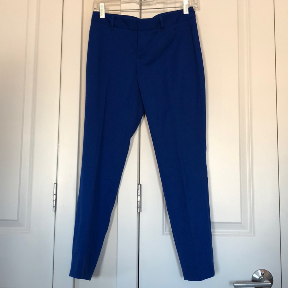 Gap Slim Cropped Stretch Pant Royal Blue Sz 00